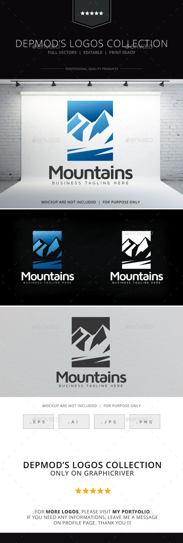 Moutains Logo - Nature Logo Templates