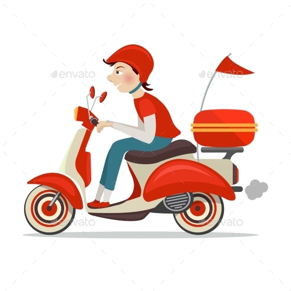 Scooter delivery icon