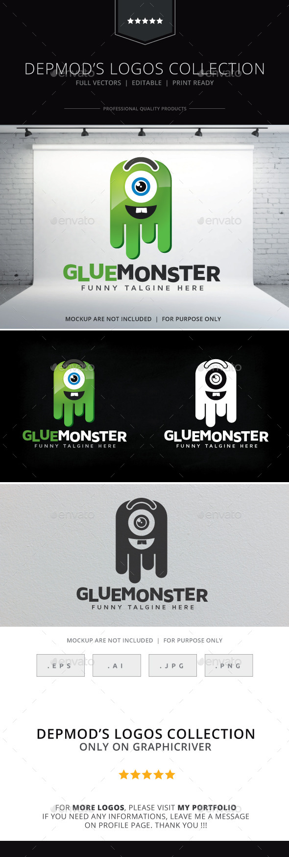 Glue Monster Logo - Objects Logo Templates