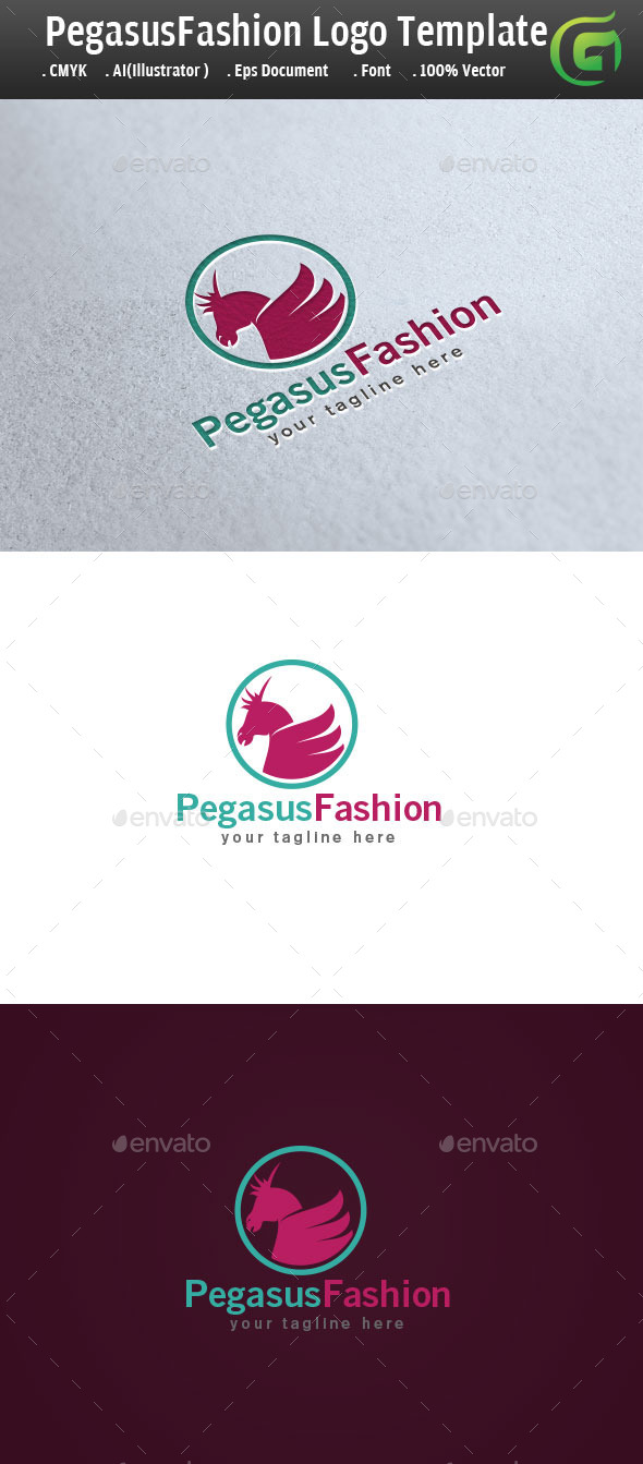 Unicorn Horse Fashion Logo - Symbols Logo Templates