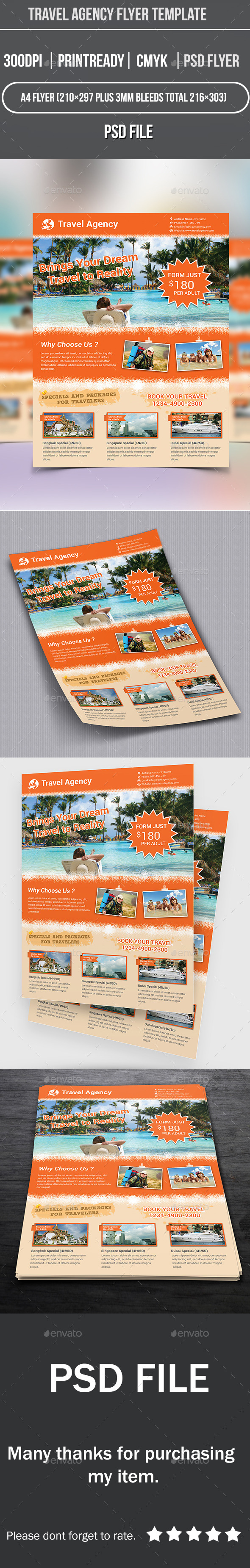 Travel Agency Flyer Template - Corporate Flyers