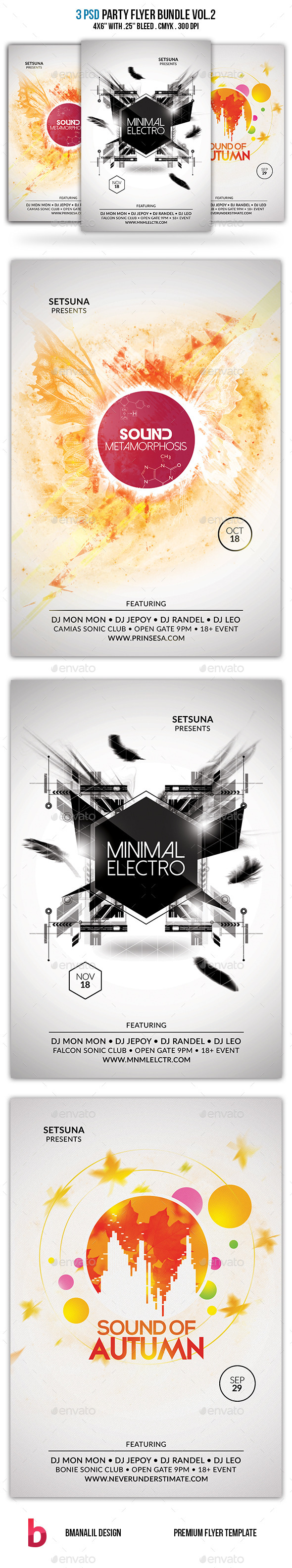 Party Flyer Bundle Vol.2 - Clubs & Parties Events