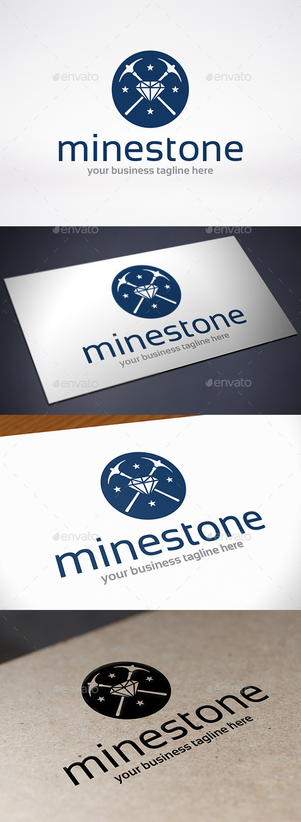 Stone Mining Logo Template - Symbols Logo Templates