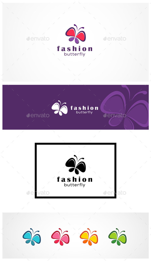 Fashion Butterfly - Animals Logo Templates