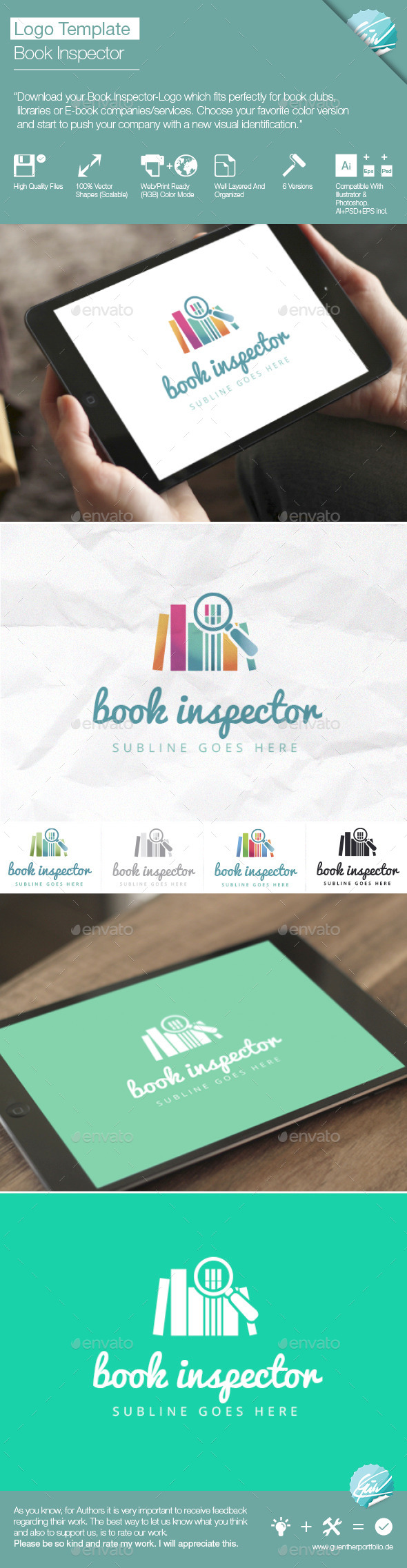 Book Inspector - Objects Logo Templates