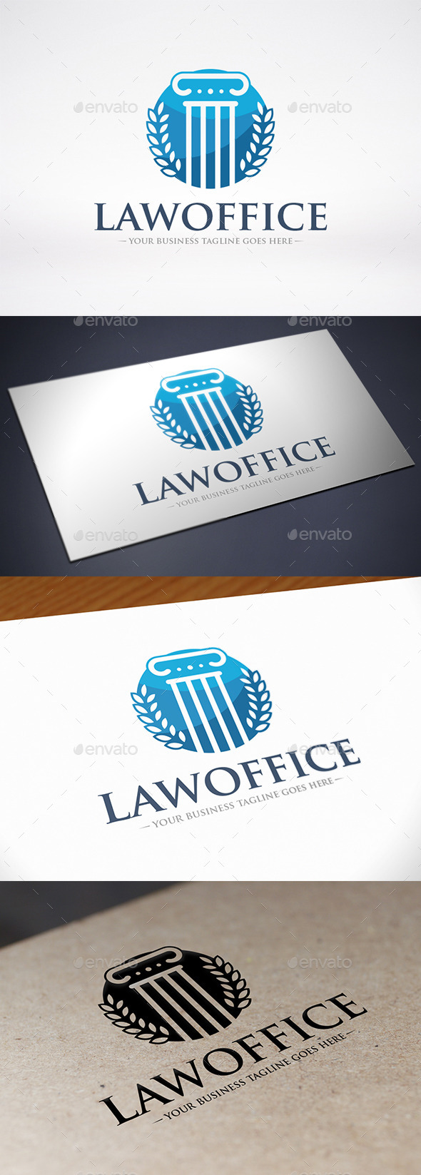 Law Firm Column Logo Template - Buildings Logo Templates