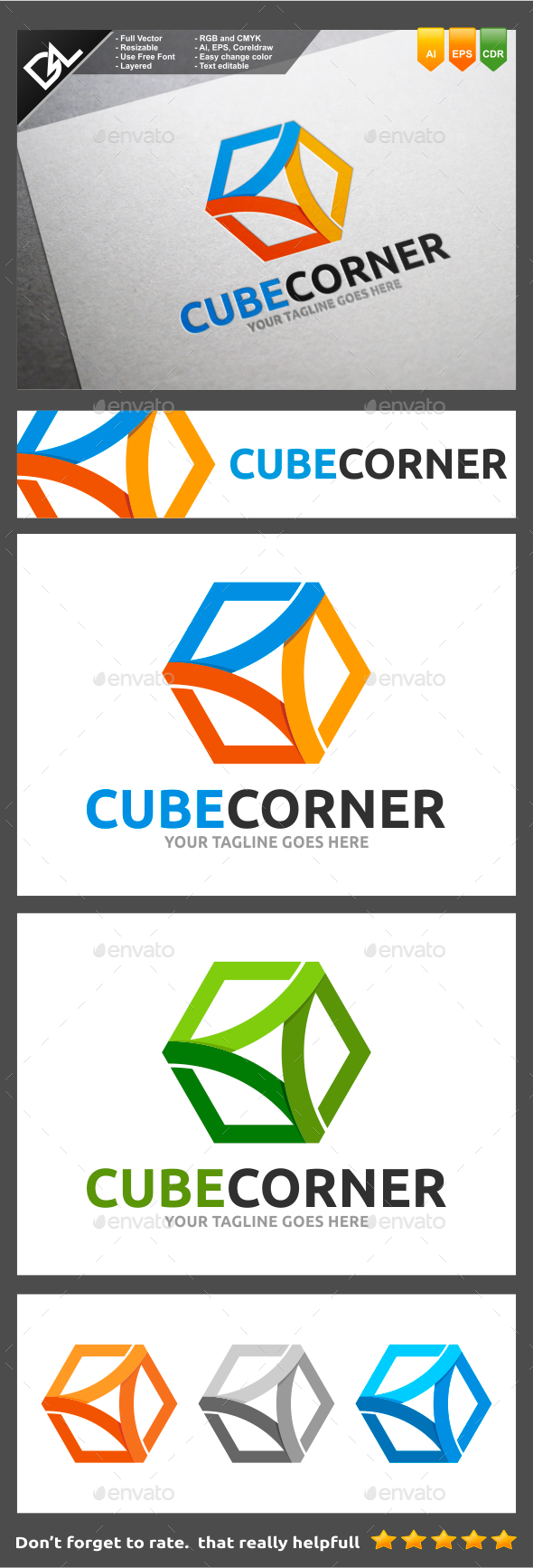 Cube Corner - Objects Logo Templates