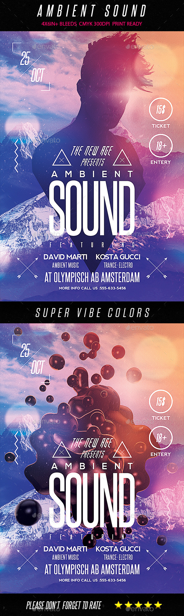 Ambient Sound Flyer - Clubs & Parties Events