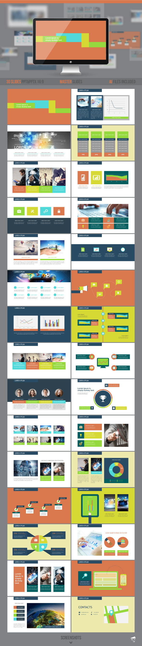 Geometric presentation - Business PowerPoint Templates