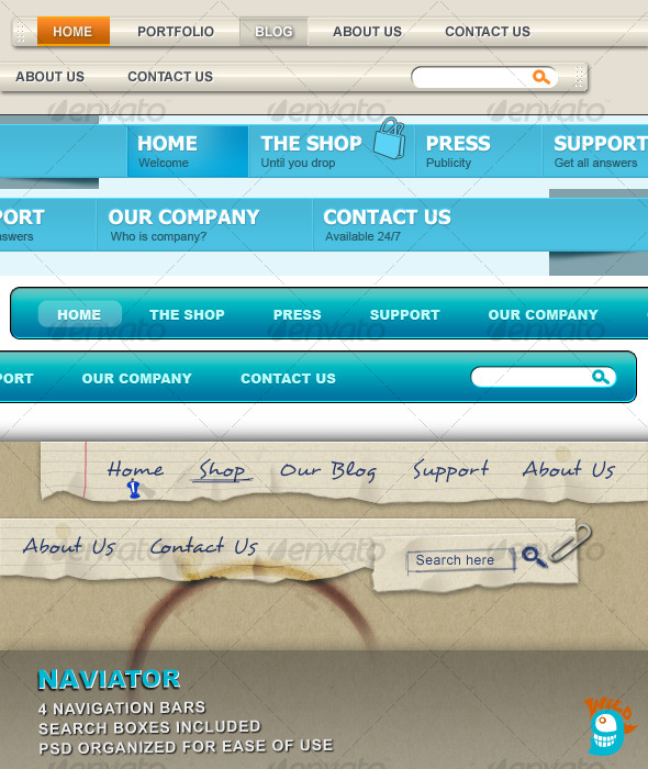 Naviator - Buttons Web Elements