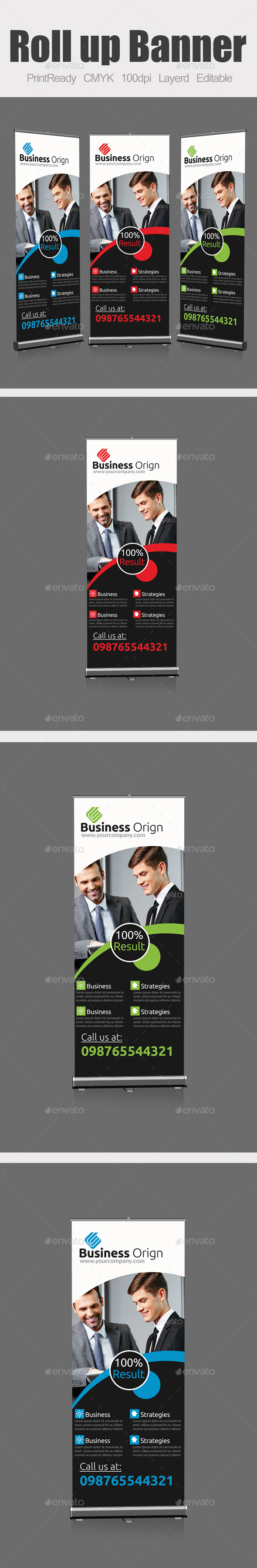 Roll Up Business Banners - Signage Print Templates