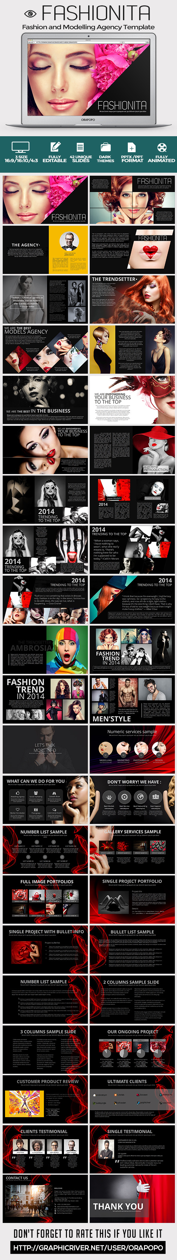 Fashionita Powerpoint Template - Creative PowerPoint Templates