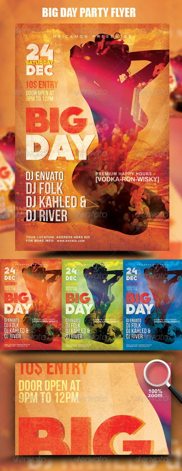 Big Day Party Flyer - Clubs & Parties Events