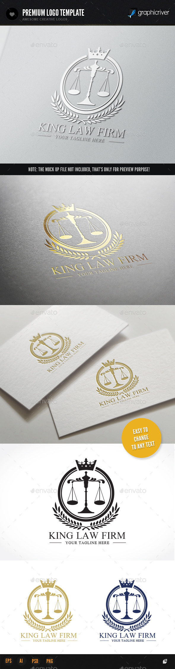King Law Firm - Crests Logo Templates