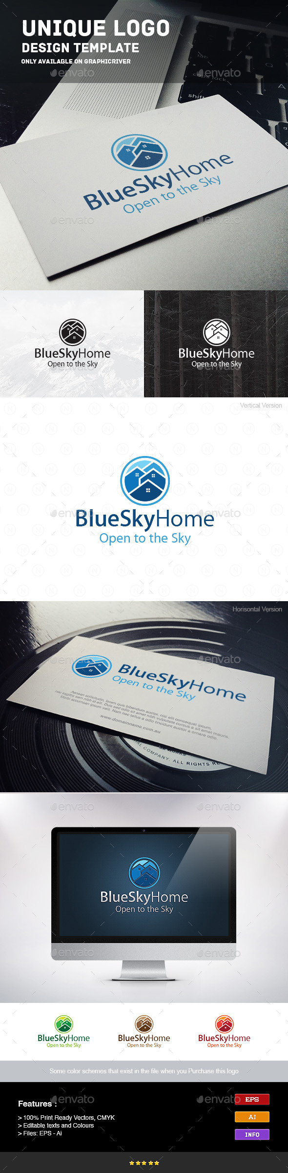 Home Sky - Buildings Logo Templates