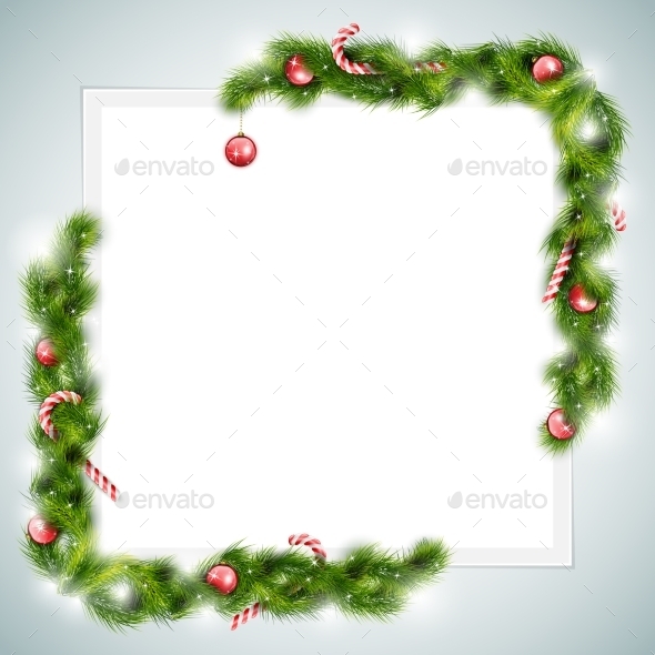 Blank Sheet of Paper With Christmas Attributes. - Christmas Seasons/Holidays