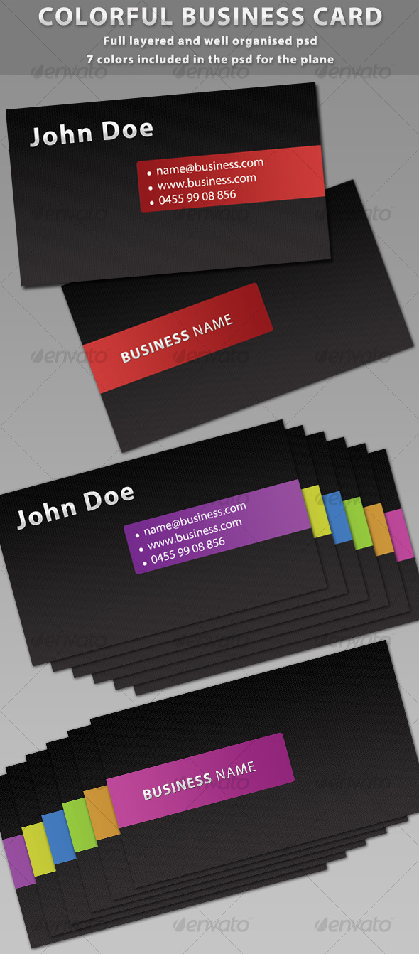 Colorful Business Card - Corporate Business Cards