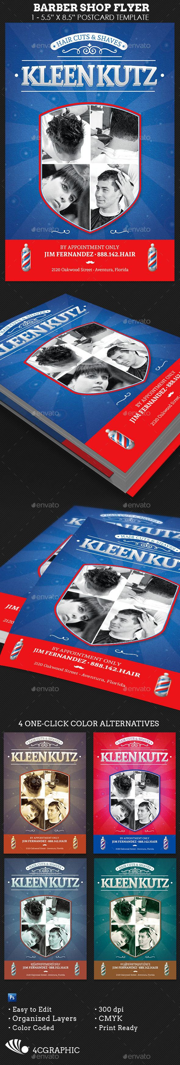 Barber Shop Flyer Template - Commerce Flyers