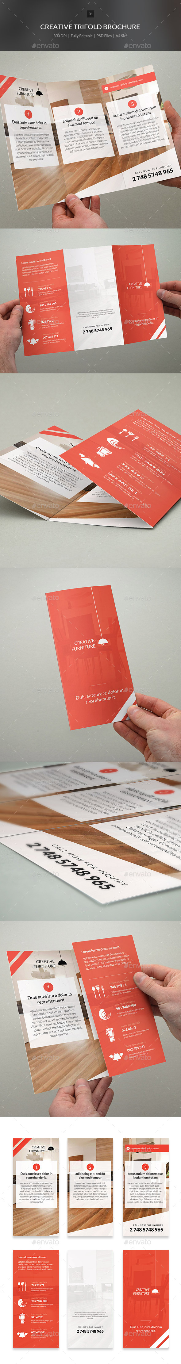 Creative Trifold Business Brochure - 01 - Catalogs Brochures