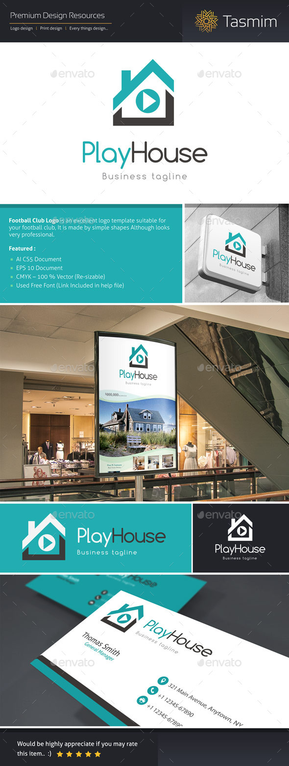 PlayHouse Logo Template - Buildings Logo Templates