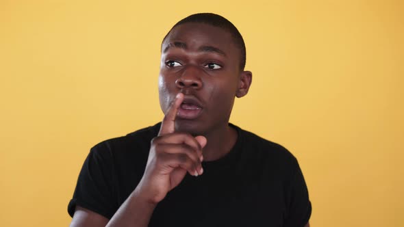 Doubtful Expression Hard Choice Thinking Black Man alt