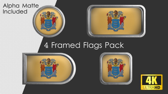 New Jersey State Flag Framed alt