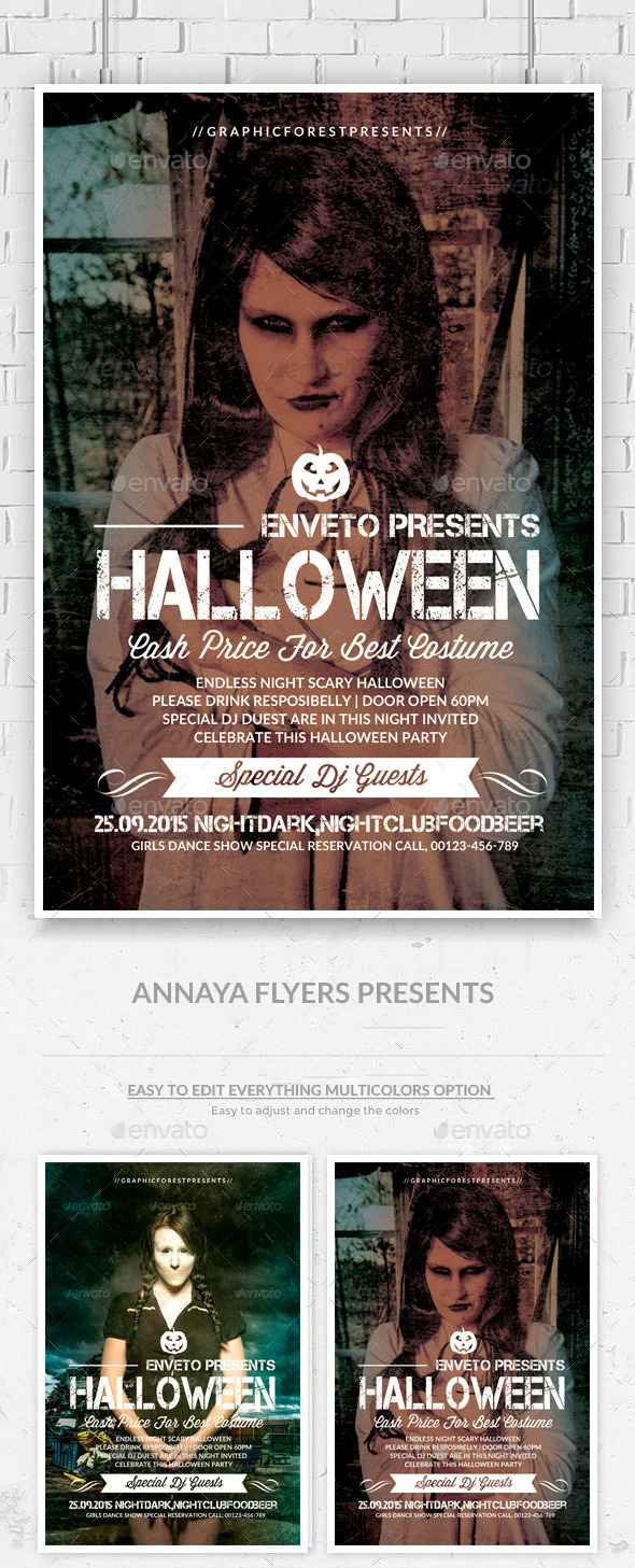 Halloween Party Flyer Template - Clubs & Parties Events