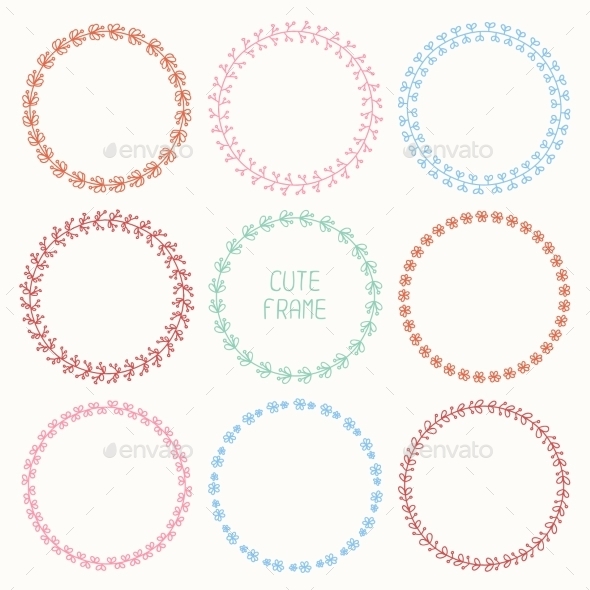 Set of Hand Drawn Style Badges and Design - Decorative Symbols Decorative