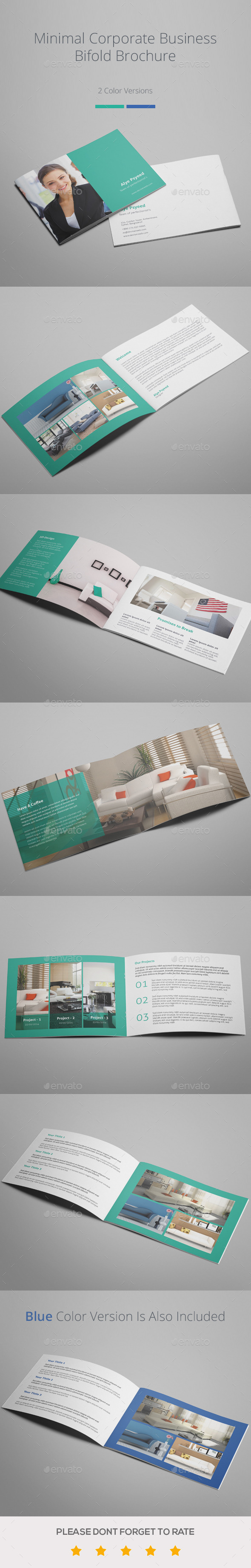 Minimal Corporate Business Bi Fold Brochure - Corporate Brochures
