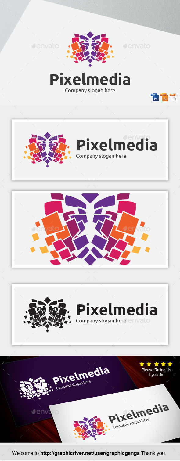 Pixel Media. - Abstract Logo Templates