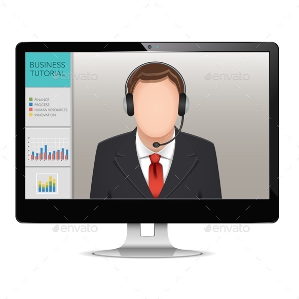 Computer Webinar Concept - Concepts Business