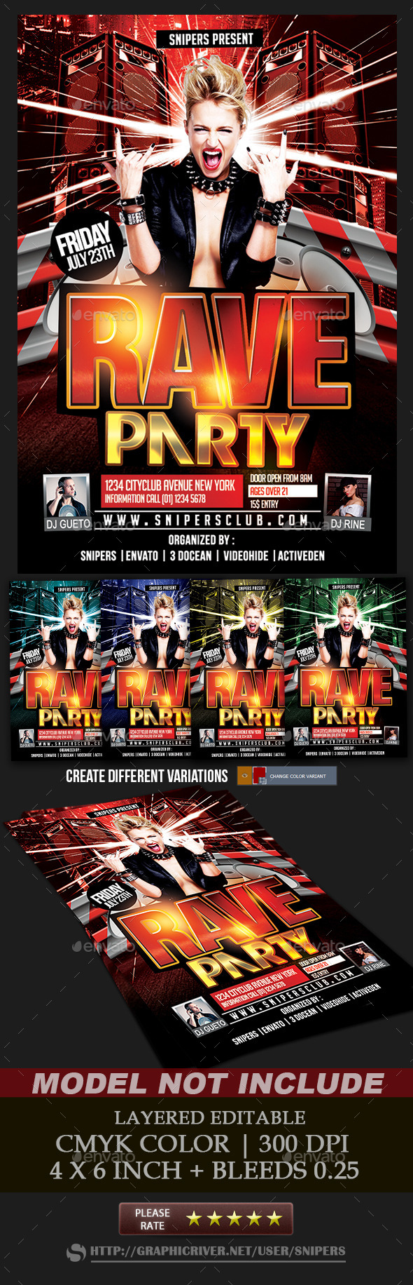 Rave Party Flyer - Clubs & Parties Events
