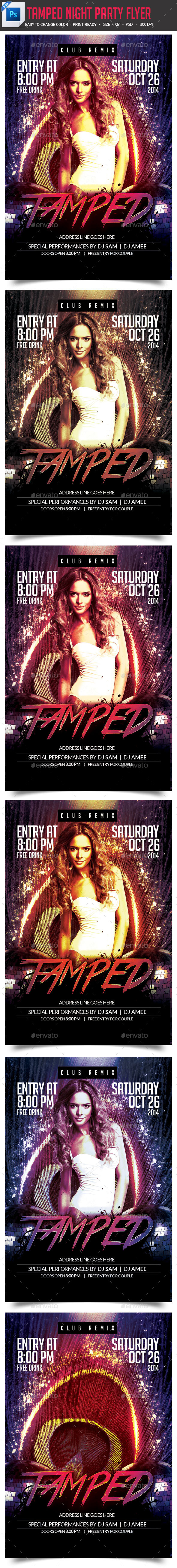 Tamped Night Party Flyer - Clubs & Parties Events