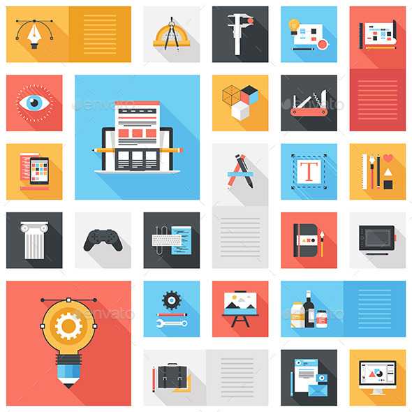 Design and Development Icons. - Technology Icons