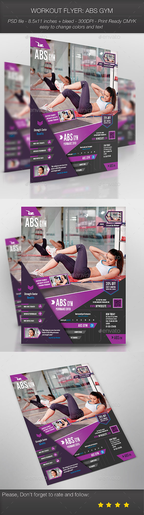Workout Flyer: Abs Gym - Sports Events