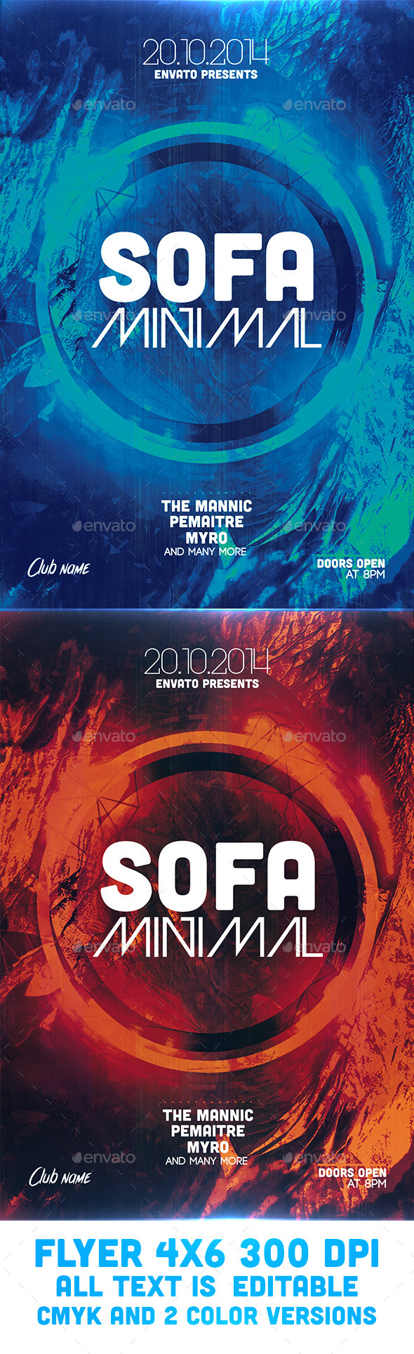 Sofa Minimal Flyer Template - Clubs & Parties Events