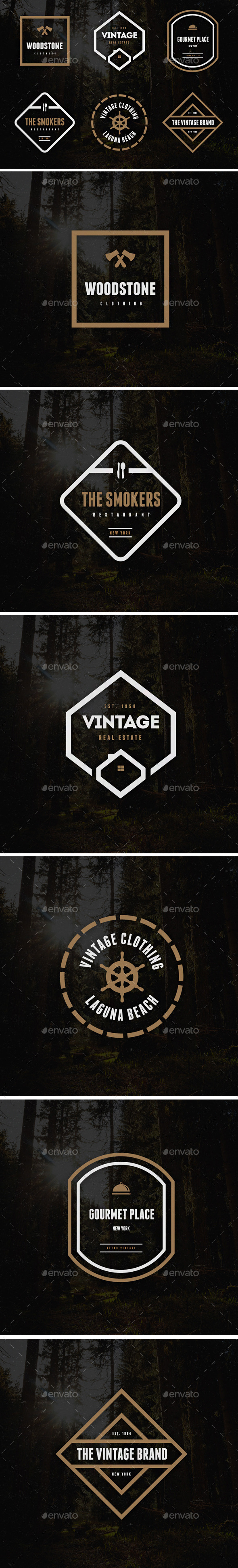 Vintage Labels & Badges / Logos V21 - Badges & Stickers Web Elements