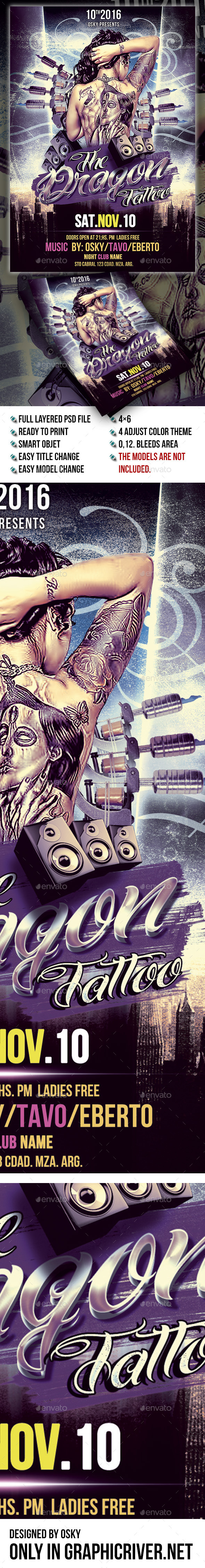 Tattoo Flyer Template - Events Flyers