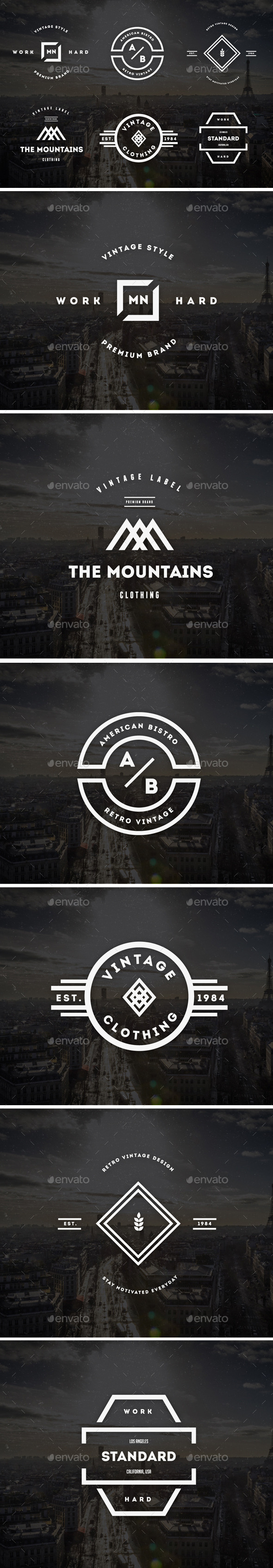 Vintage Labels & Badges / Logos V22 - Badges & Stickers Web Elements