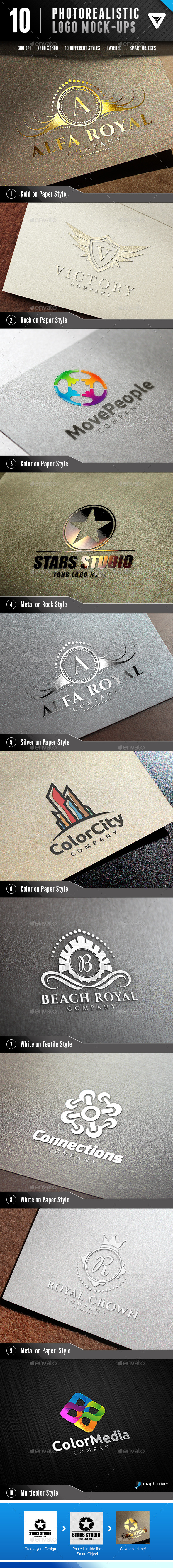 10 Logo Mockups - Product Mock-Ups Graphics