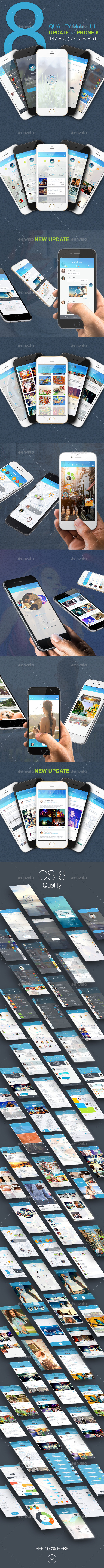 OS8 Quality - Mobile UI Kit - User Interfaces Web Elements