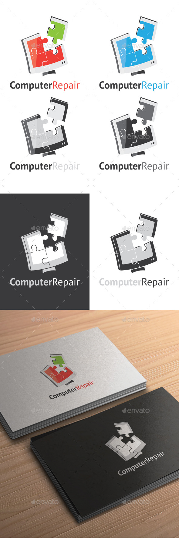 Computer Repair Logo - Objects Logo Templates
