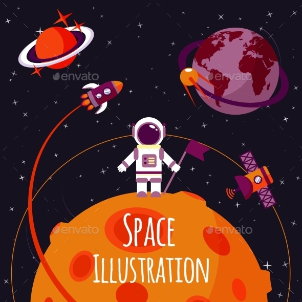 Space Flat Illustration