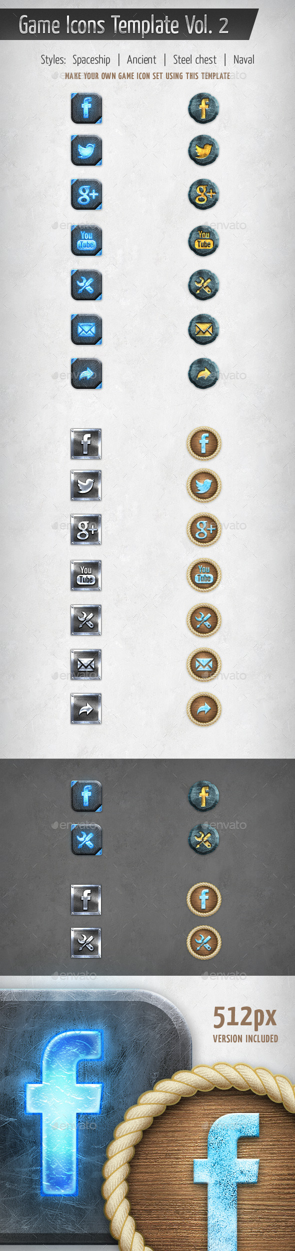 Game Icons Template Vol. 2 - Software Icons