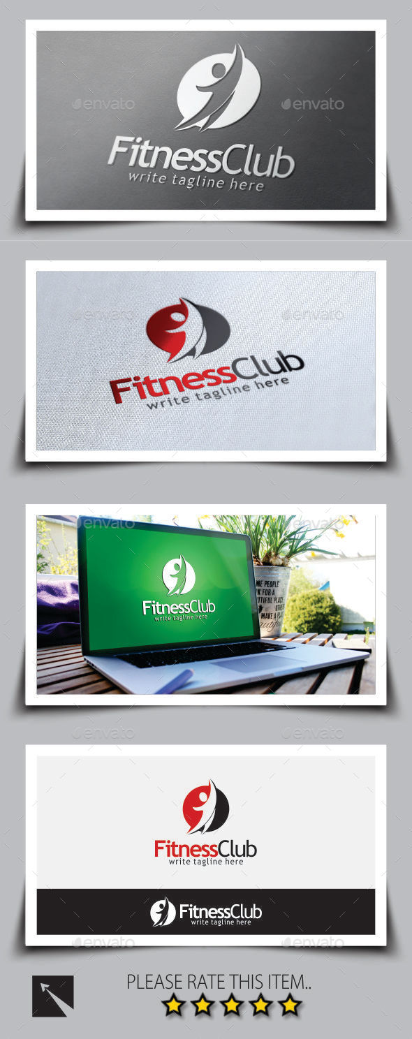 Fitness Club V2.0 Logo Template - Humans Logo Templates
