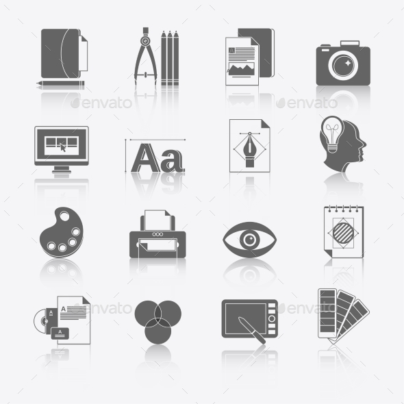 Graphic Design Icons in Technology Icons
