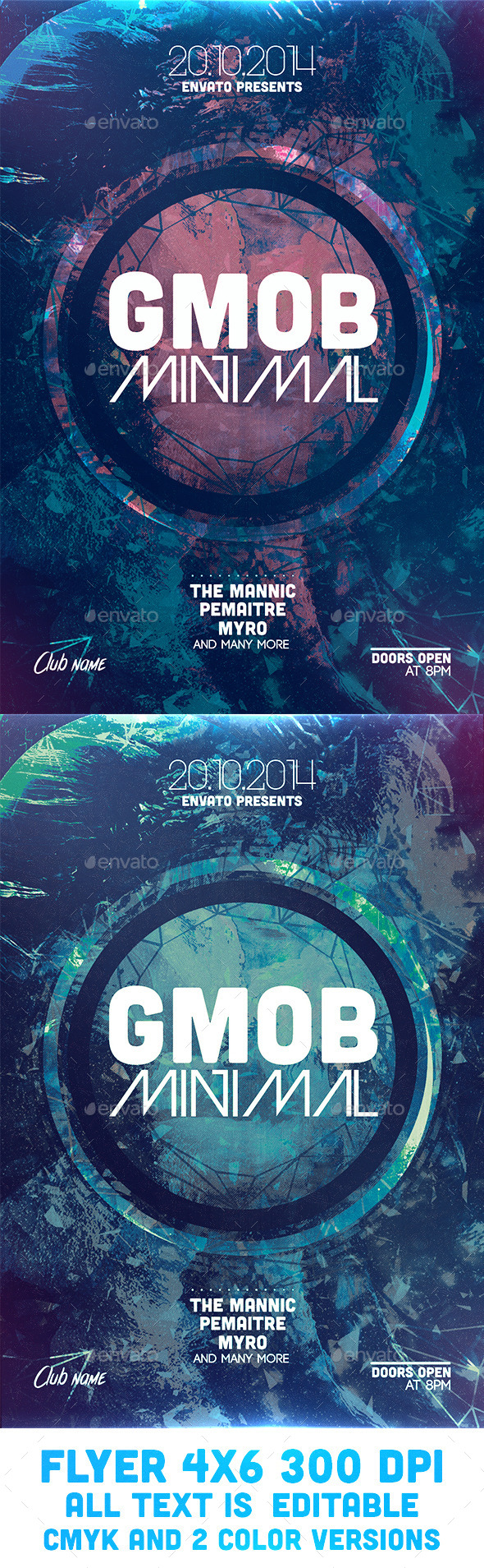 GMOB Minimal Flyer Template - Clubs & Parties Events