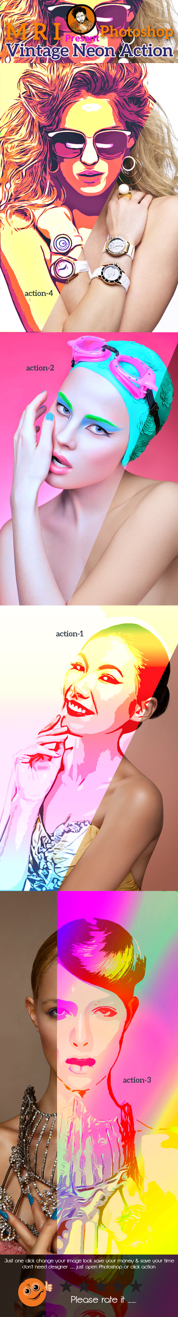 Geometric Pop Action - Photo Effects Actions