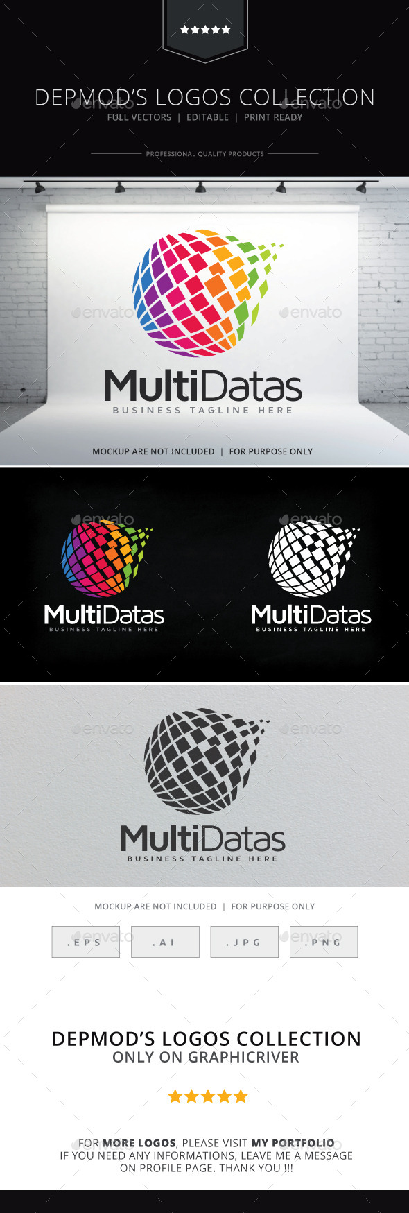 Multi Datas Logo - Abstract Logo Templates
