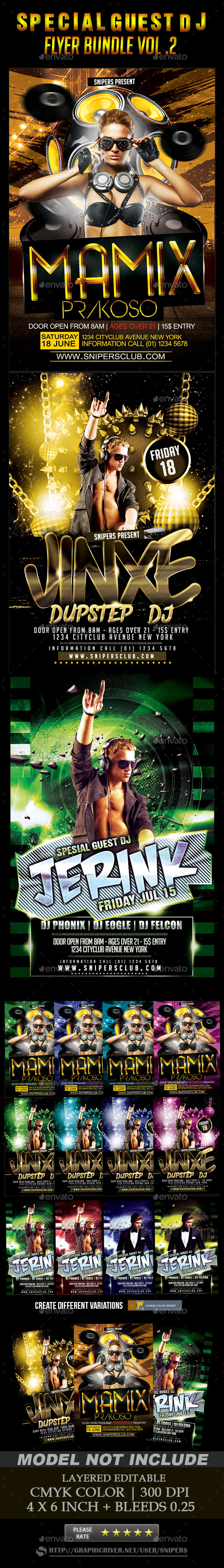 Special Guest Dj Flyer Bundle Vol.2 - Events Flyers
